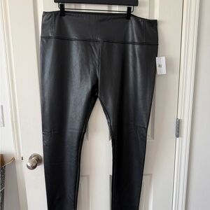 BP Black Faux Leather Women Leggings